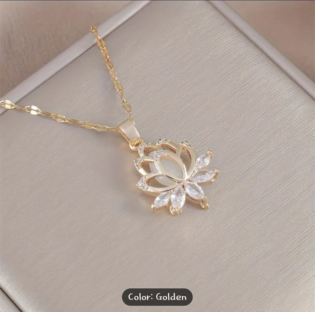 Lotus pendant necklace